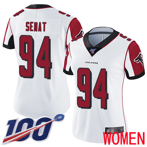 Atlanta Falcons Limited White Women Deadrin Senat Road Jersey NFL Football #94 100th Season Vapor Untouchable->youth nfl jersey->Youth Jersey